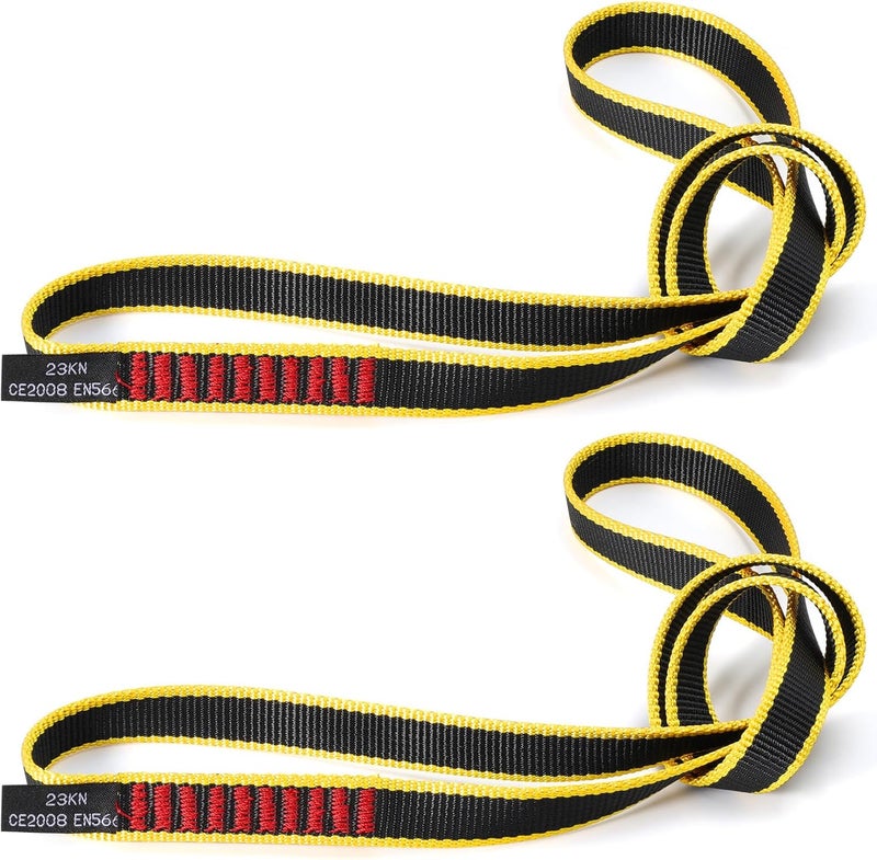VFKENA 20MM Nylon Climbing Sling Runner 23KN CE2008/EN566 Rock Climbing Webbing Straps for Rock Climbing, Rappelling, Swing, Yoga Hammock etc - Image 1